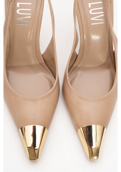 Flare Siyah Cilt Gold Detaylı Kadın Topuklu Ayakkabı fiyatları