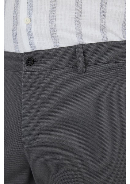 Füme Desenli Armürlü Yan Cep Düz Paça Comfort Fit Pamuklu Casual Chino Pantolon 1003250122 fırsatları