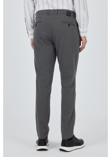 Füme Desenli Armürlü Yan Cep Düz Paça Comfort Fit Pamuklu Casual Chino Pantolon 1003250122 indirimleri