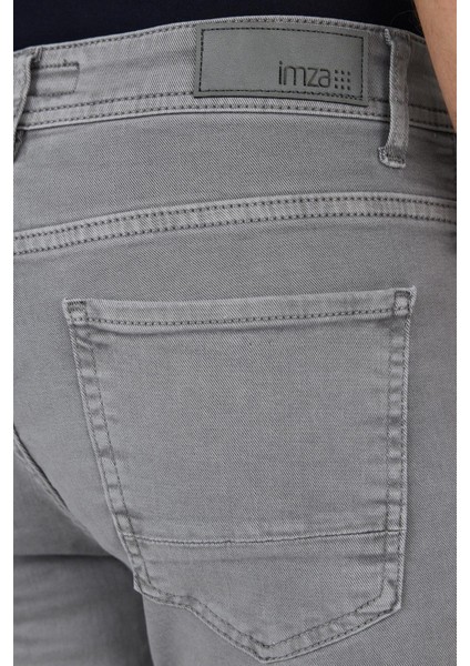 Gri Pamuklu 5 Cep Casual Slim Fit 5 Cep Pantolon 1003250318