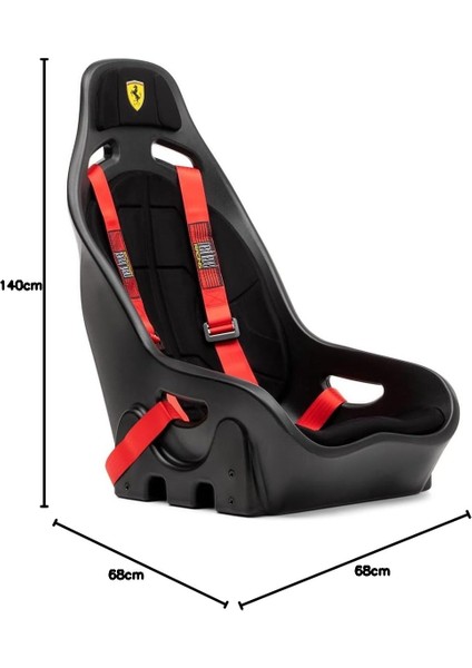 Ferrari Sürümü, Süet Kaplama ve Ergonomik Tasarımıyla Profesyonel Yarış Simülasyonu Koltuğu