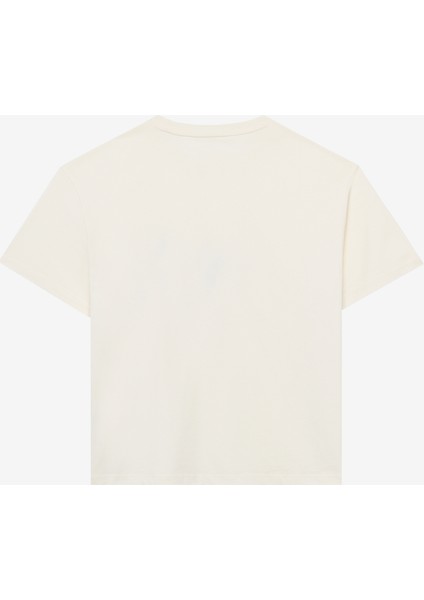 W Graphic Tee Loose Fit T-Shirt Kadın Off White Tshirt S2510311-102 fiyatları