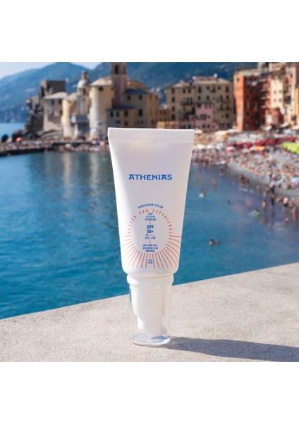 Athenıas Sunscreen Anti Dark Spot SPF50+ Tüm Cilt Tipleri Uva Uvb yüz güneş kremi 50 gr x 2 Adet