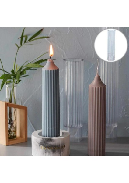 Mika Şeritli Şamdan Mum Kalıbı fırsatları