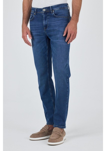 Lacivert Gabardin 5 Cep Düz Paça Casual Slim Fit Pamuklu Denim Pantolon 1023250156 fiyatları