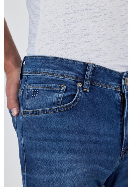 Lacivert Gabardin 5 Cep Düz Paça Casual Slim Fit Pamuklu Denim Pantolon 1023250156 fırsatları