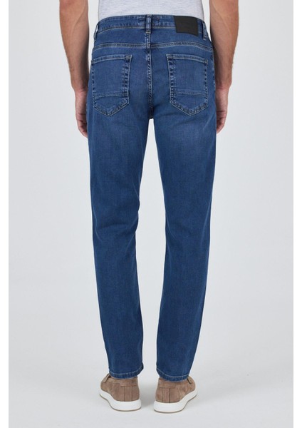Lacivert Gabardin 5 Cep Düz Paça Casual Slim Fit Pamuklu Denim Pantolon 1023250156 indirimleri