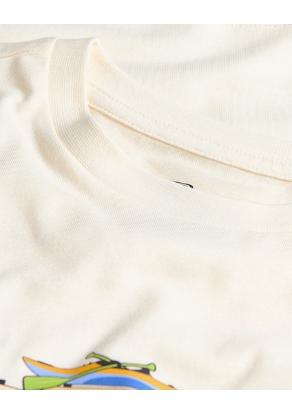 B Short Sleeve Regular Fit T-Shirt Büyük Erkek Çocuk Off White Tshirt SK2510102-102 modelleri