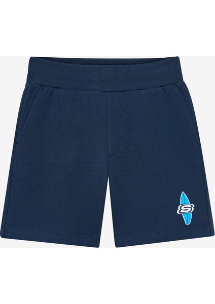 B Lw Fleece Sweatshort Büyük Erkek Çocuk Lacivert Şort SK2510131-410