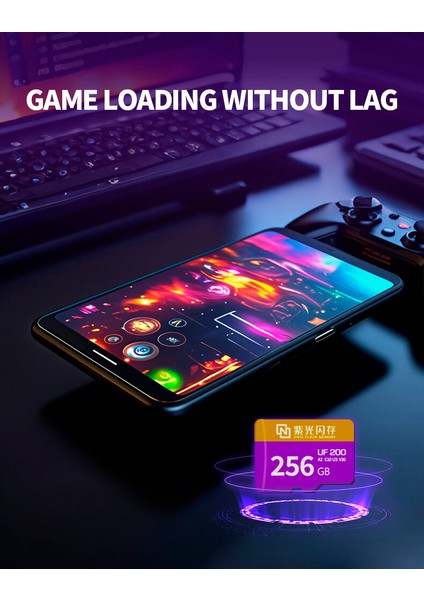 UF200 64GB Micro Sdxc Hafıza Kartı - A2 U3 V30 Sınıf 10 - 180MB/S Okuma Hızı - Akıllı Telefonlar, Iha'lar, Gopro, Nintendo Switch, Ps5 ve Güvenlik Kameralarıyla Uyumlu (Yurt Dışından) modelleri