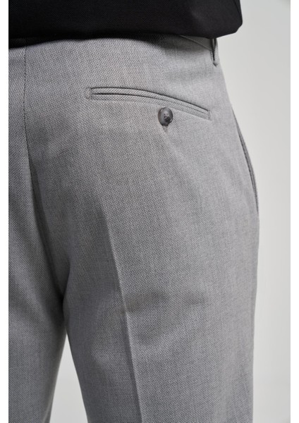 Gri Esnek Yandan Cepli Slim Fit Classic Pantolon 1003250160 indirimleri