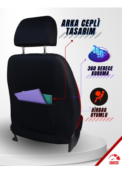 Baskılı Serisi Ortopedik Oto Koltuk Kılıfı