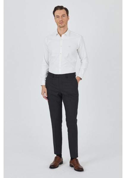 Koyu Antrasit Yan Cep Açık Paça Slim Fit Esnek Classic Pantolon 1003250906 fırsatları