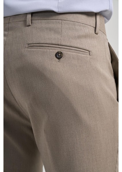 Bej Esnek Yandan Cepli Slim Fit Classic Pantolon 1003250160 indirimleri