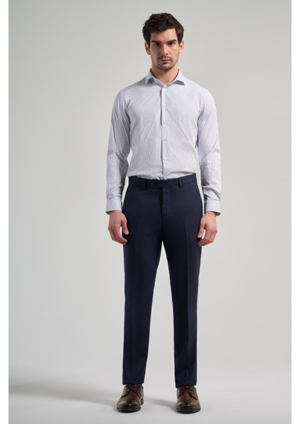 Koyu Lacivert Esnek Yandan Cepli Slim Fit Classic Pantolon 1003250160 fiyatları