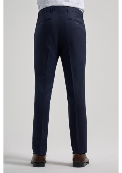 Koyu Lacivert Esnek Yandan Cepli Slim Fit Classic Pantolon 1003250160 fırsatları