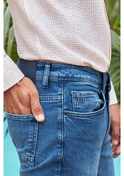 Mavi Gabardin Pamuklu 5 Cepli Slim Fit Dar Kesim Casual Denim Pantolon 1023240154
