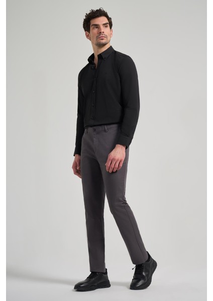 Koyu Antrasit Yan Cepli Slim Fit Dar Kesim Casual Pantolon 1003240151 fiyatları
