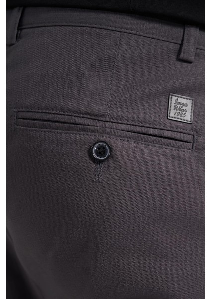Koyu Antrasit Yan Cepli Slim Fit Dar Kesim Casual Pantolon 1003240151 fırsatları