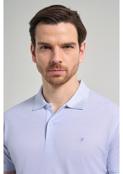 Koyu Mavi Kısa Kol Baskılı Pike Polo Yaka Cepsiz Esnek Casual Slim Fit Tişört 1011250151 fırsatları