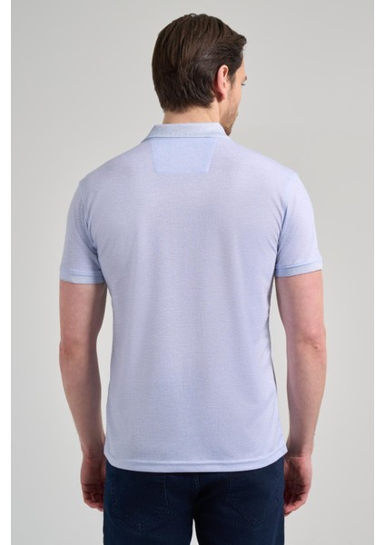 Koyu Mavi Kısa Kol Baskılı Pike Polo Yaka Cepsiz Esnek Casual Slim Fit Tişört 1011250151 indirimleri