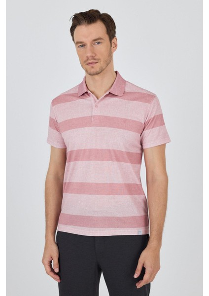 Kısa Kol Desenli Pike Polo Yaka Cepsiz Slim Fit Tişört 1011250128 modelleri