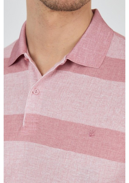 Kısa Kol Desenli Pike Polo Yaka Cepsiz Slim Fit Tişört 1011250128 fırsatları