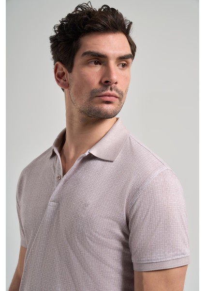 Bej Kısa Kol Baskılı Pike Polo Yaka Cepsiz Esnek Casual Slim Fit Tişört 1011250150 fırsatları