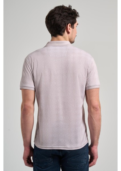 Bej Kısa Kol Baskılı Pike Polo Yaka Cepsiz Esnek Casual Slim Fit Tişört 1011250150 indirimleri