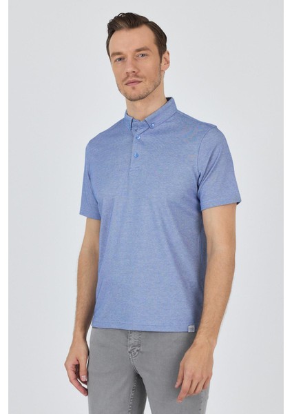 Saks Kısa Kol Düz Suprem Polo Yaka Cepsiz Pamuklu Casual Slim Fit Tişört 1011250160_602