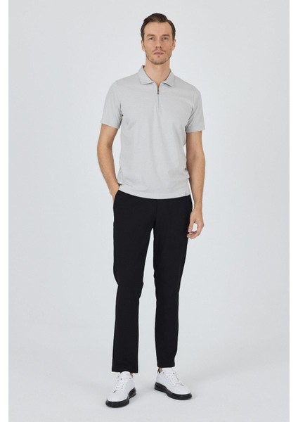 Gri Kısa Kol Düz Suprem Polo Yaka Cepsiz Pamuklu Casual Slim Fit Tişört 1011250164_100 fiyatları