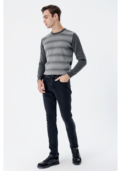 Siyah Gabardin Likralı 5 Cep Slim Fit Dar Kesim Casual Denim Pantolon 1023235161 fırsatları