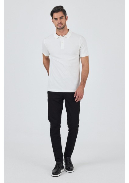 Açık Krem Polo Yaka Kısa Kol Cepsiz Slim Fit Classic Pamuklu Tişört 1011250177 fiyatları