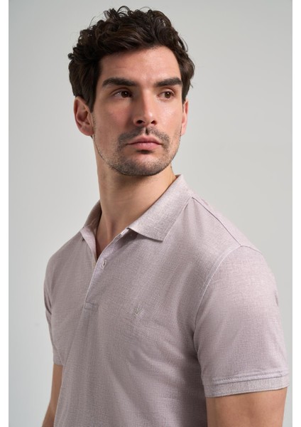 Koyu Bej Kısa Kol Baskılı Pike Polo Yaka Cepsiz Esnek Casual Slim Fit Tişört 1011250151 fırsatları