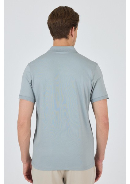 Buz Mavi Kısa Kol Düz Pike Polo Yaka Cepsiz Pamuk Casual Slim Fit Tişört 1011250157_350 indirimleri