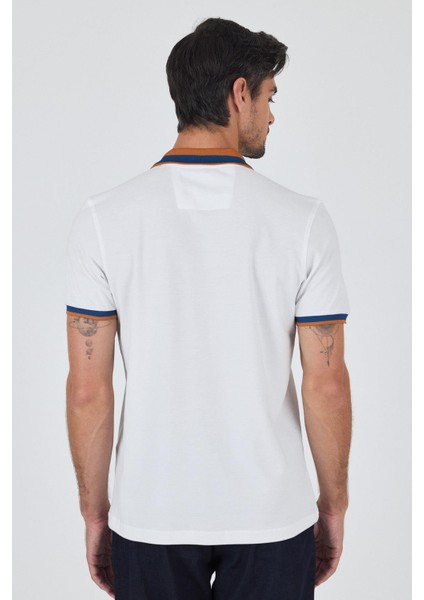 Beyaz Kısa Kol Düz Pike Polo Yaka Cepsiz Pamuk Casual Slim Fit Tişört 1011250103_600 indirimleri