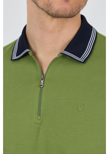 Kısa Kol Düz Pike Polo Yaka Cepsiz %100 Pamuk Slim Fit Tişört 1011250130
