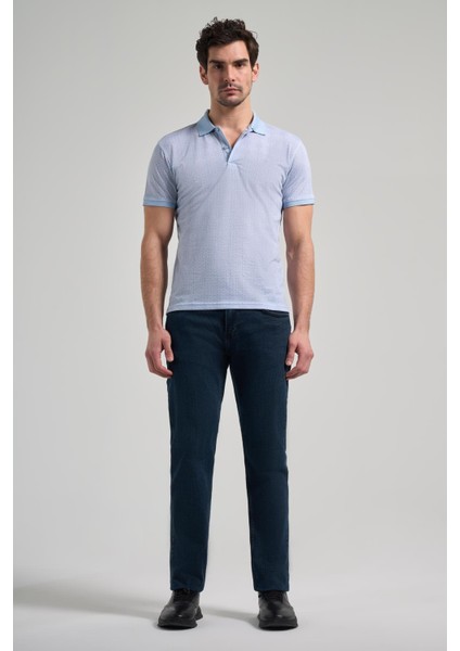 Mavi Kısa Kol Baskılı Pike Polo Yaka Cepsiz Esnek Casual Slim Fit Tişört 1011250150 fiyatları