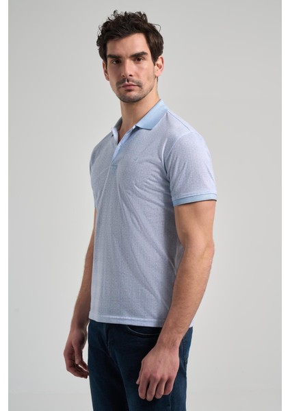 Mavi Kısa Kol Baskılı Pike Polo Yaka Cepsiz Esnek Casual Slim Fit Tişört 1011250150 modelleri