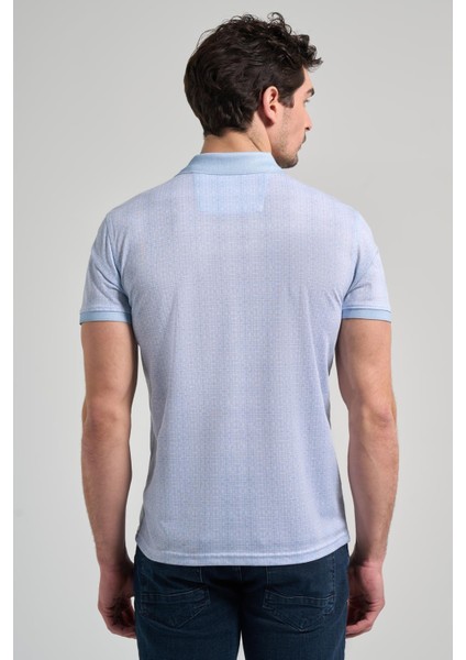 Mavi Kısa Kol Baskılı Pike Polo Yaka Cepsiz Esnek Casual Slim Fit Tişört 1011250150 indirimleri