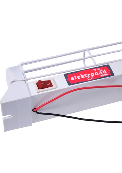 12V/24V Elektronik Balastlı Floresan Aydınlatma Armatürü - 18W Alüminyum Kafesli - Floresansız