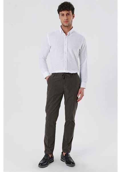 Koyu Vizon Pamuklu Yandan Cepli Casual Slim Fit Jogger Pantolon 1003230159 fiyatları