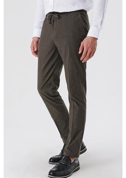 Koyu Vizon Pamuklu Yandan Cepli Casual Slim Fit Jogger Pantolon 1003230159 fırsatları