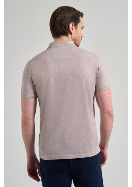 Koyu Vizon Kısa Kol Baskılı Pike Polo Yaka Cepsiz Esnek Casual Slim Fit Tişört 1011250151 indirimleri