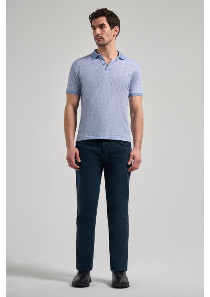 Mavi Kısa Kol Baskılı Pike Polo Yaka Cepsiz Esnek Casual Slim Fit Tişört 1011250150 fiyatları