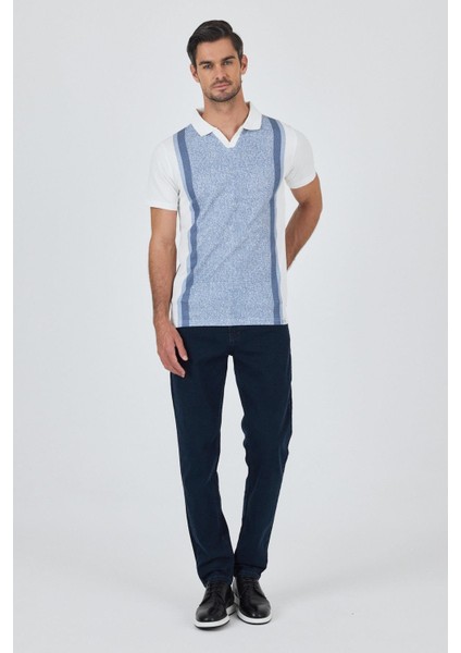 Kısa Kol Baskılı Suprem Italyan Yaka Cepsiz Slim Fit Tişört 1011250123 fiyatları