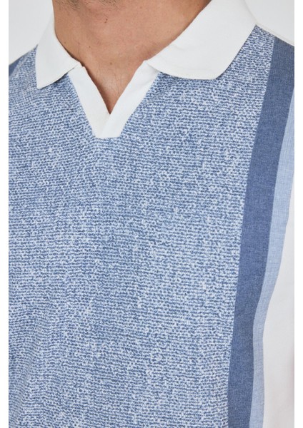 Kısa Kol Baskılı Suprem Italyan Yaka Cepsiz Slim Fit Tişört 1011250123 fırsatları