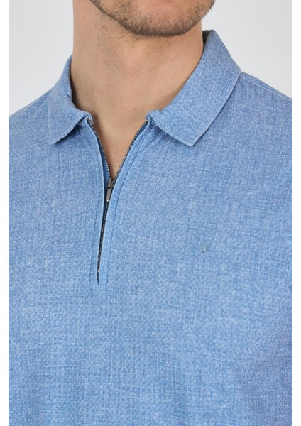 Mavi Polo Yaka Kısa Kol Cepsiz Slim Fit Classic Tişört 1011250176 fırsatları