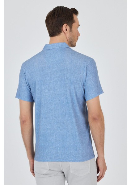 Mavi Polo Yaka Kısa Kol Cepsiz Slim Fit Classic Tişört 1011250176 indirimleri