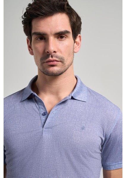 Lacivert Kısa Kol Baskılı Pike Polo Yaka Cepsiz Esnek Casual Slim Fit Tişört 1011250151 fırsatları